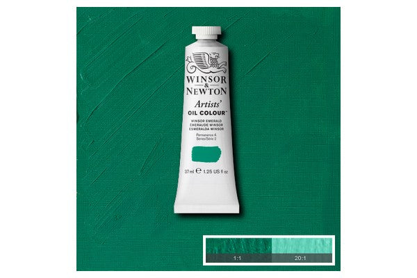 Artists oil colour 37ml winsor emerald row